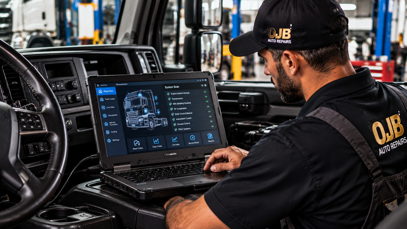 Computerised vehicle diagnostic testing