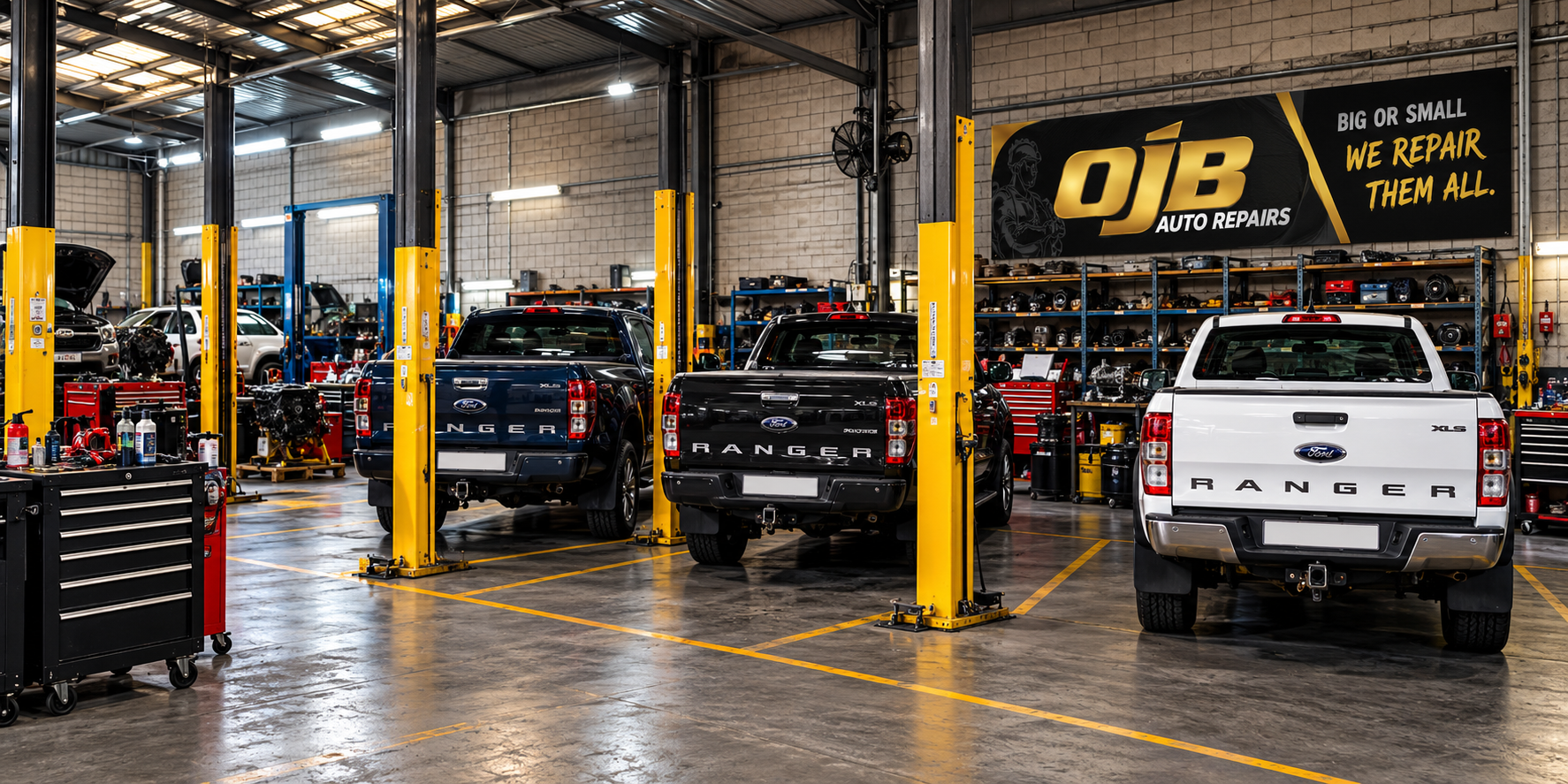 OJB Auto Repairs workshop and service bays
