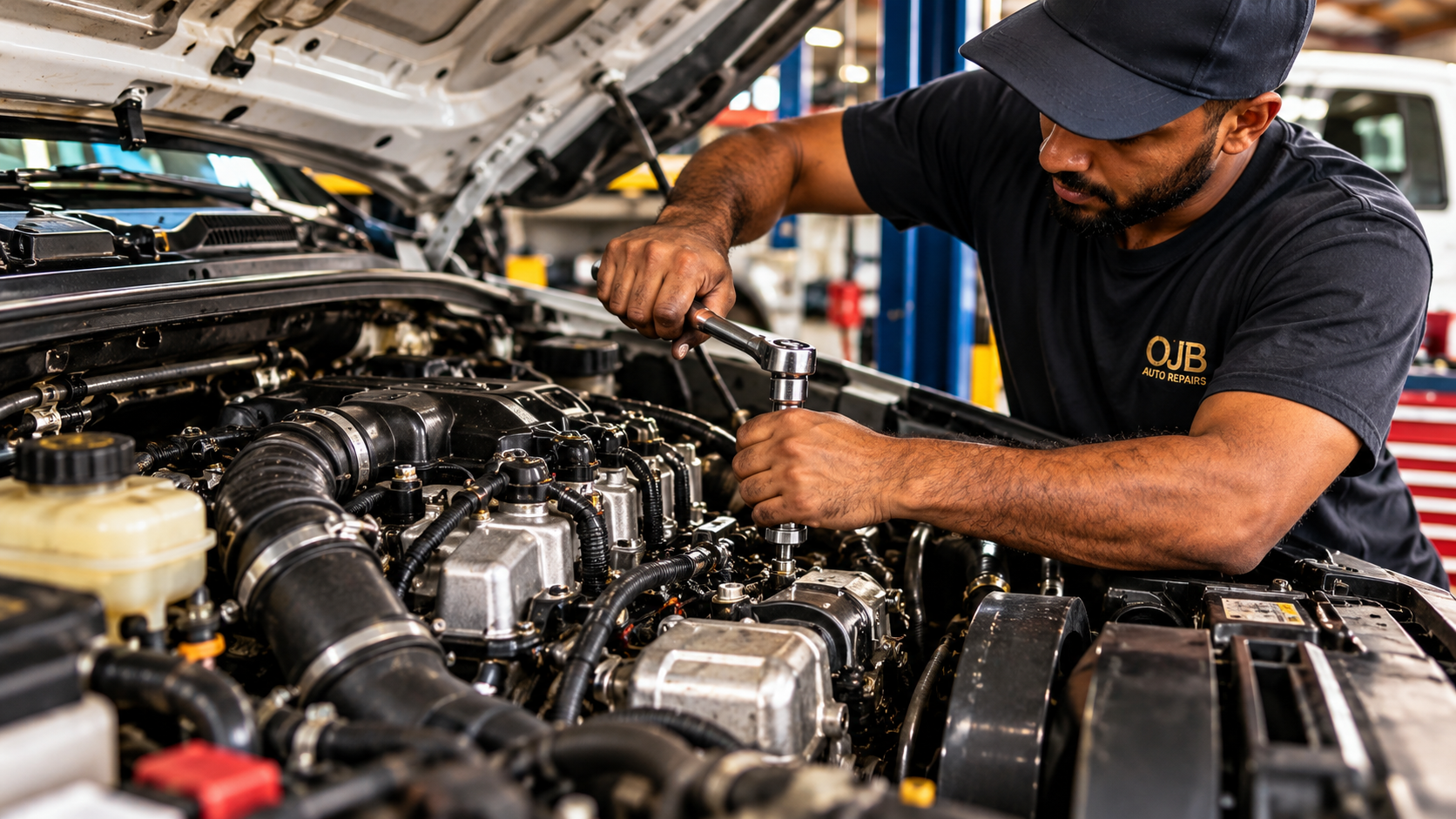 Vehicle engine servicing